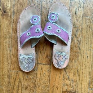 Jack Rogers women's pink metallic sandals size: 9